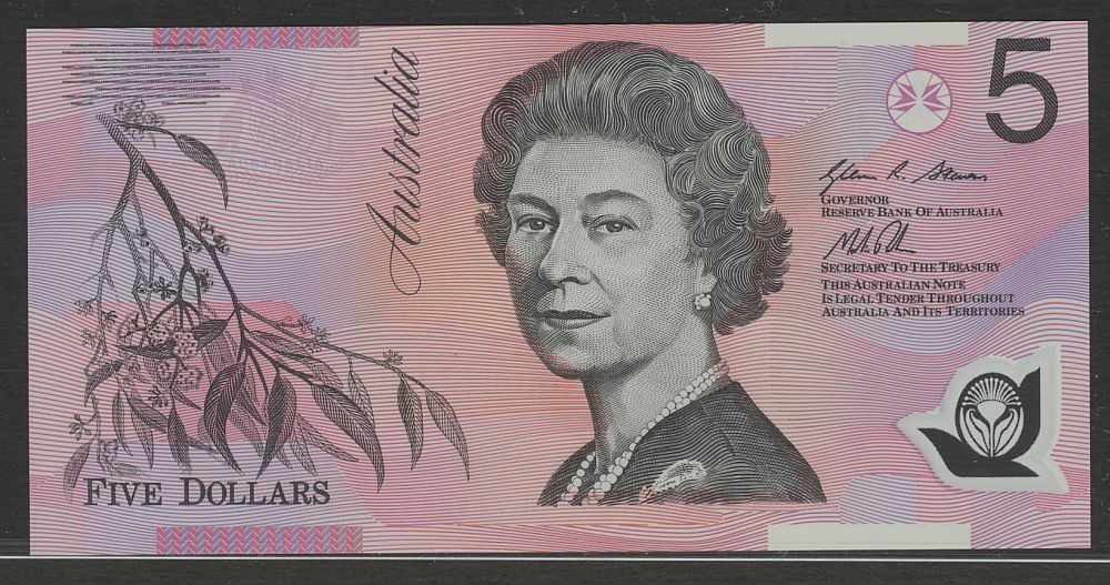 Australia, $5, Polymer Note, GemCU